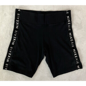 Nike Air High Waisted Bike Biker Shorts Size XL Black Athletic Gym Workout